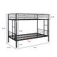 preview thumbnail 3 of 24, Metal Twin over Twin Bunk Bed with 2 Side Ladders, Sturdy Heavy-duty Metal Bedframe with Safety Guardrail, Noise Reduced Design