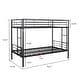 preview thumbnail 18 of 27, Modern Twin over Twin Bunk Bed with Heavy-duty Sturdy Metal, Safety Guardrail and 2 Side Ladders, Noise Reduced, Silver