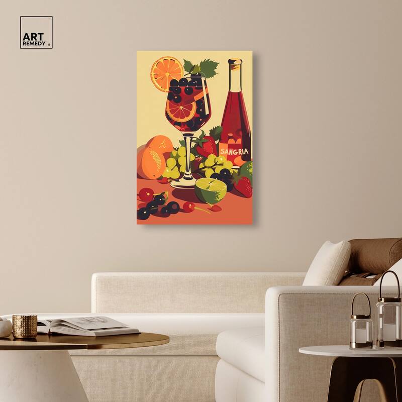 Sangria Drink Canvas by Art Remedy, Gallery Wrapped