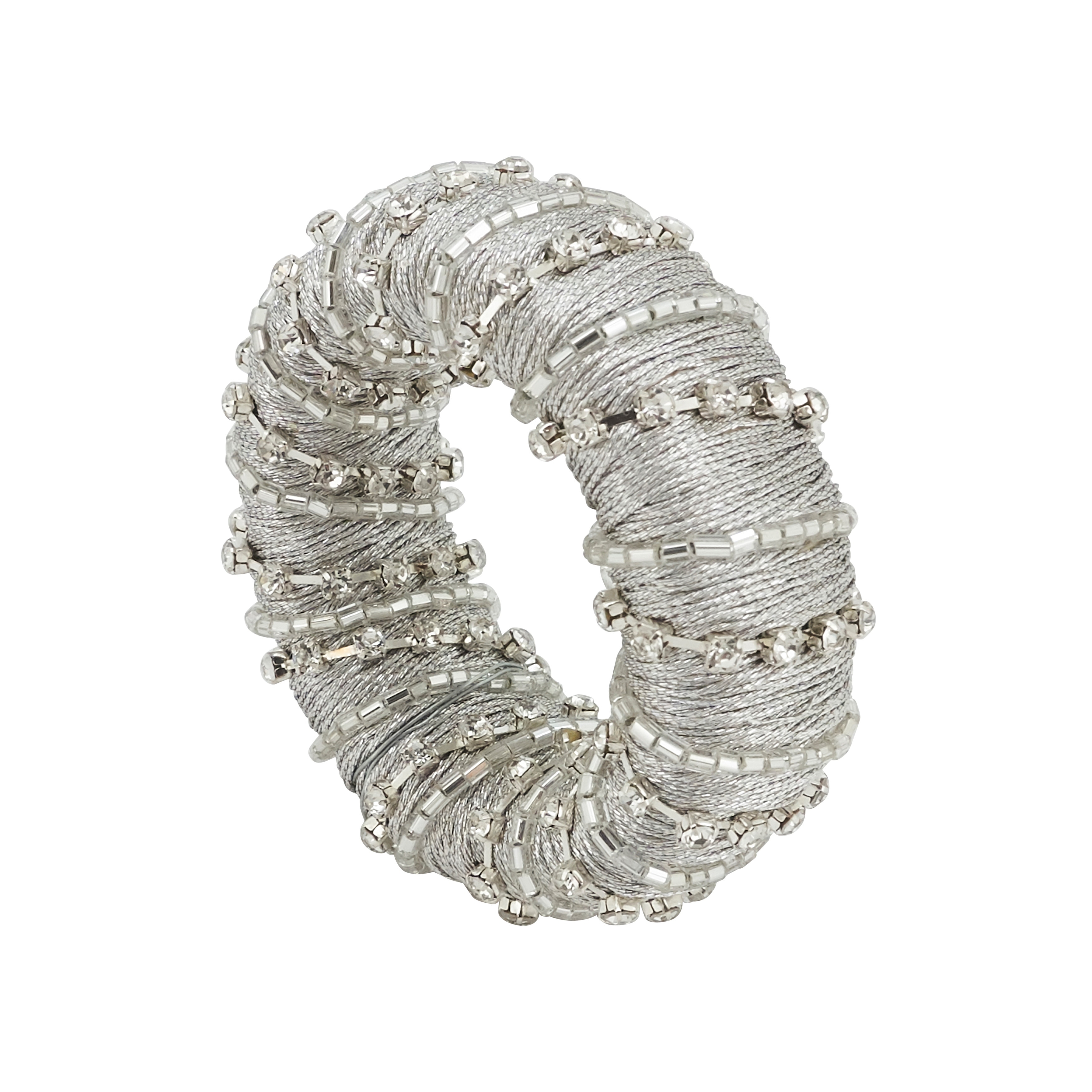 Elegant Simplicity Beaded Napkin Ring (Set of 4)