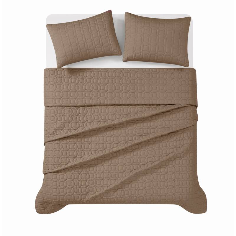 Cannon Geo Circle Solid Quilt Set