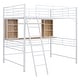preview thumbnail 25 of 26, Space-Saving Metal Loft Bed with Desk and Storage Shelves