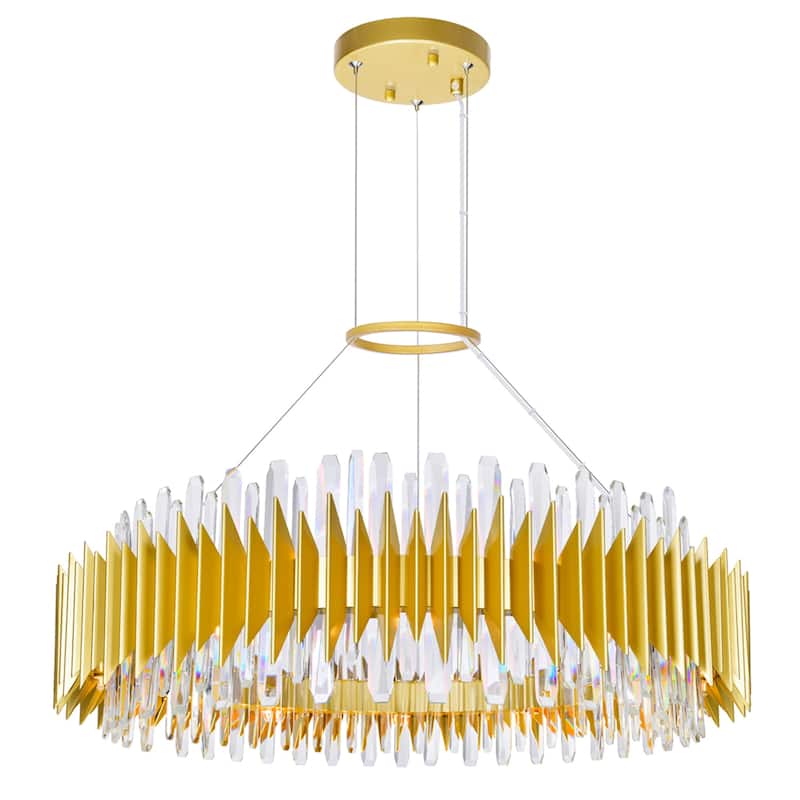Cityscape 24 Light Chandelier With Satin Gold Finish - Satin Gold - Satin Gold