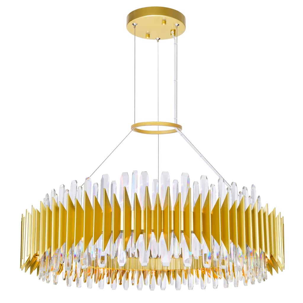 Cityscape 24 Light 39in Satin Gold Chandelier - Satin Gold