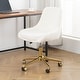 preview thumbnail 6 of 43, Modern Teddy Fleece Fabric with Metal Legs with Lift Adjustment, Swivel Office Chair