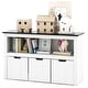 preview thumbnail 4 of 8, Kids Toy Storage Organizer with Blackboard Top-3-Drawer - 40" x 13" x 24.5"