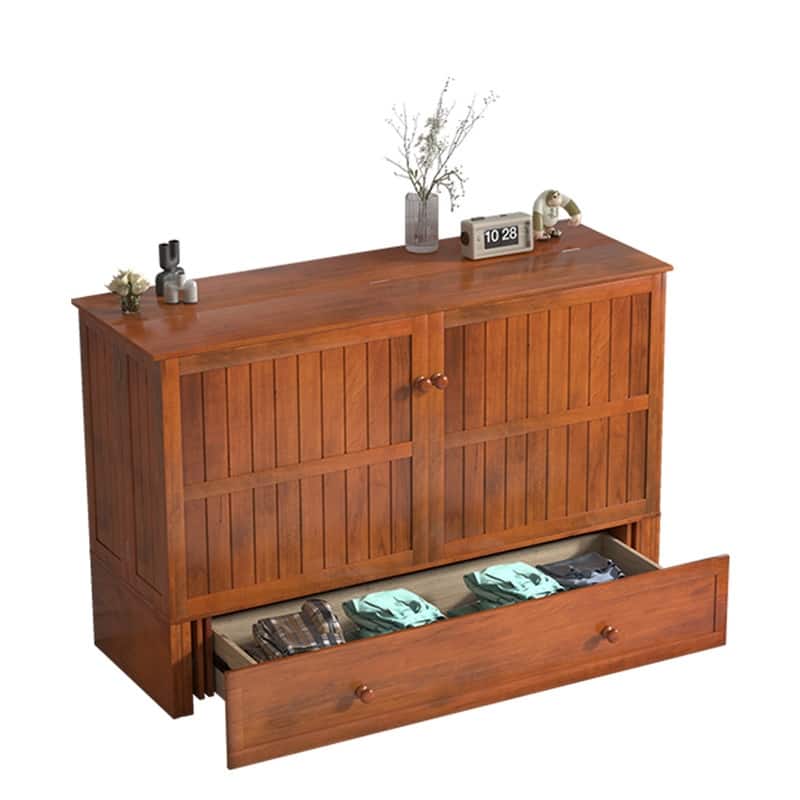 Mixoy Murphy Bed Cabinet Chest with Mattress & Storage Platform