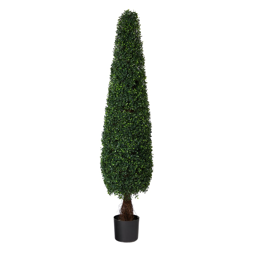 5' Boxwood Topiary Artificial Tree UV Resistant (Indoor/Outdoor) - 6"