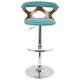 Option Teal Fabric/Walnut/Chrome Metal