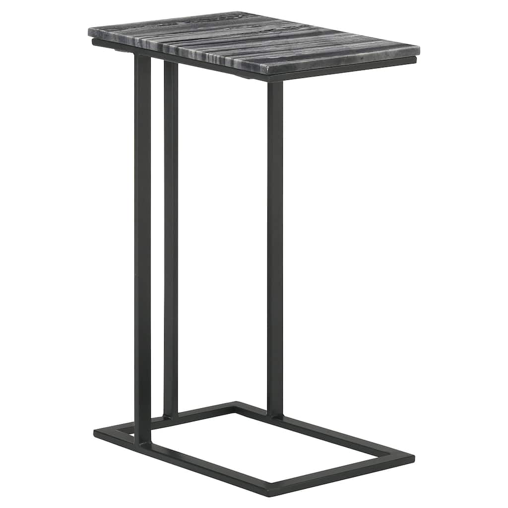 Vicente Marble Top C-Shaped Sofa Side Table