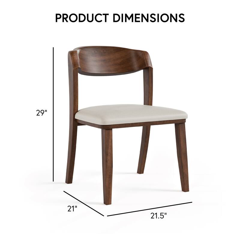 Furniture of America Abigail IV Mid-Century Modern 5-Piece Rich Walnut Solid Wood Extendable Dining Set with Self-Storing Leaf
