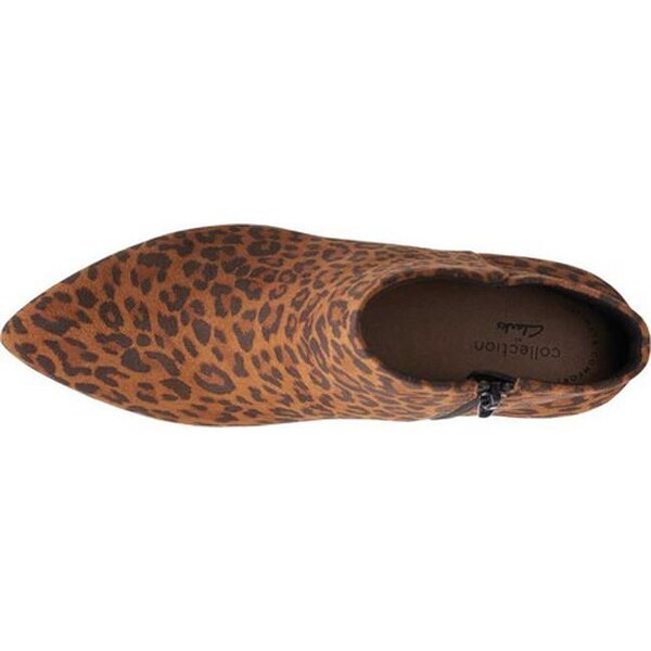 clarks leopard booties
