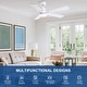 preview thumbnail 22 of 69, YUHAO Kaleido 52 in. Indoor Matte Black 3-Colors Integrated LED 6-Speeds Ceiling Fans with Dual-Finish Blades and Remote Control