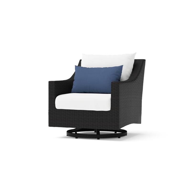 Deco 5 Piece Aluminum Outdoor Patio Motion Club & Ottoman Set