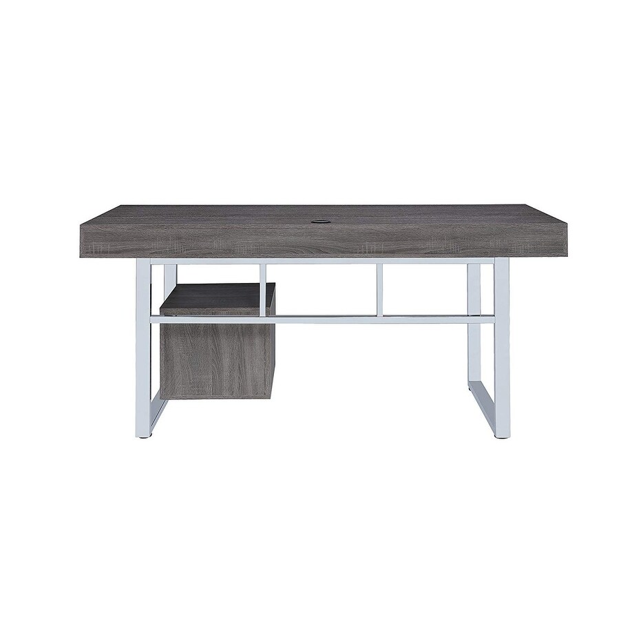 Elegant Contemporary Style Wooden Writing Desk Gray Overstock 19884299