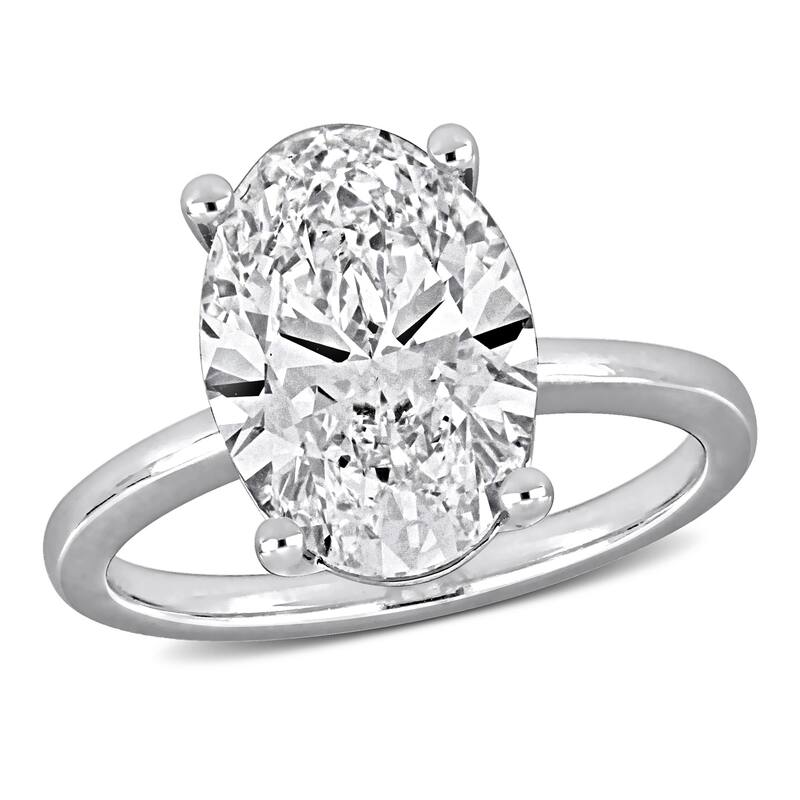 Miadora 4 1/6ct TDW Lab-Grown Diamond Solitaire Ring in 14k White Gold