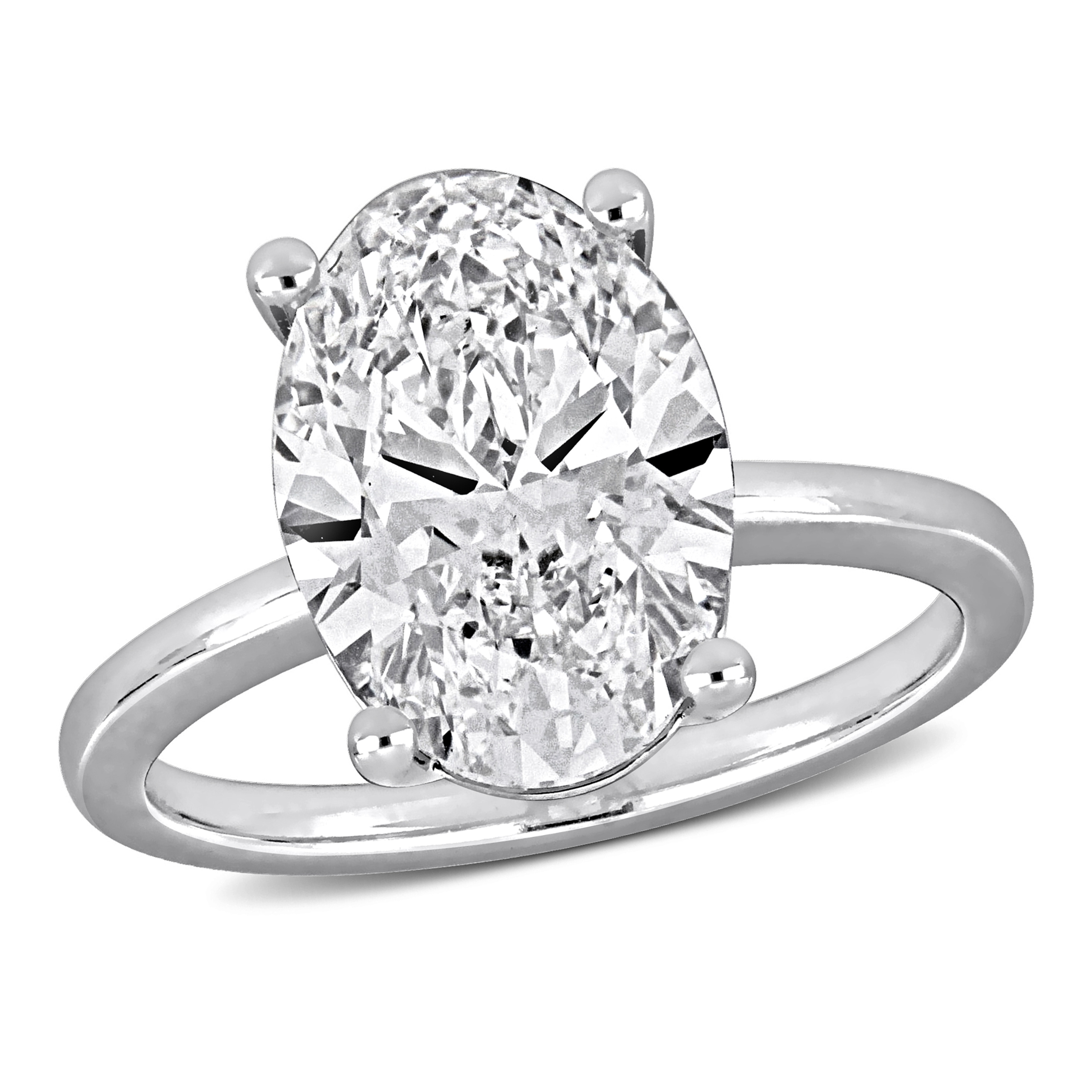 Miadora 4 1/6ct TDW Lab-Grown Diamond Solitaire Ring in 14k White Gold