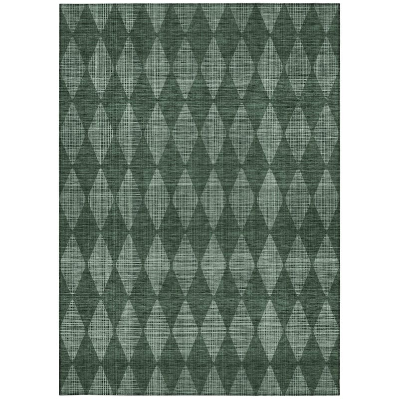 HomeRoots Geometric Transitional Rectangle Outdoor Rug