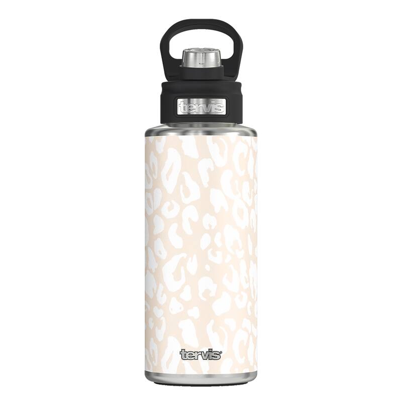 Tervis Leopard Frost Animal Print Collection Triple Walled Insulated Travel Tumbler, Frost - 32oz Wide Mouth Bottle -Stainless Steel