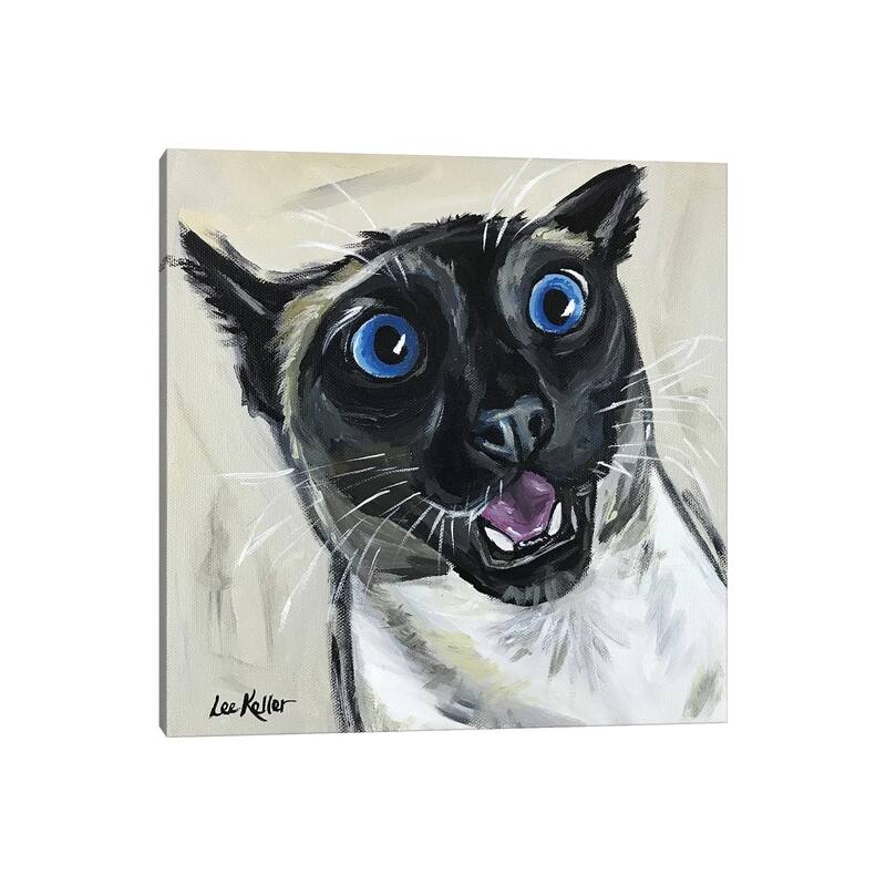 iCanvas "Funny Siamese Cat Marley" by Hippie Hound Studios Canvas Print