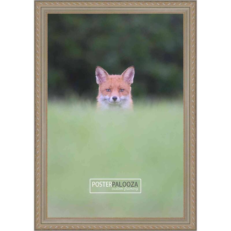 17x23 Traditional Antique Silver Complete Wood Picture Frame with UV Acrylic, Backing, & Hardware - Silver