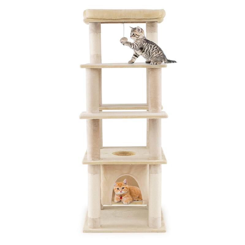 Costway Large Multi-level Cat Tree 58" Tall Cat Tower with Swaying - See Details
