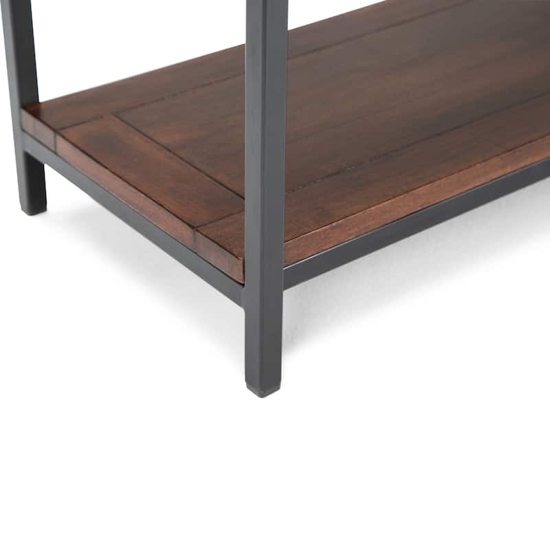 WYNDENHALL Rhonda SOLID MANGO WOOD and Metal 54 inch Wide Industrial Console Sofa Table - 54 W x 18 D x 30 H