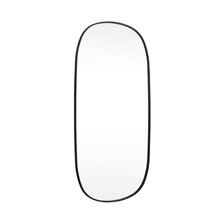 Indigo Home Metal Frame Oval Mirror 30x60 Inch