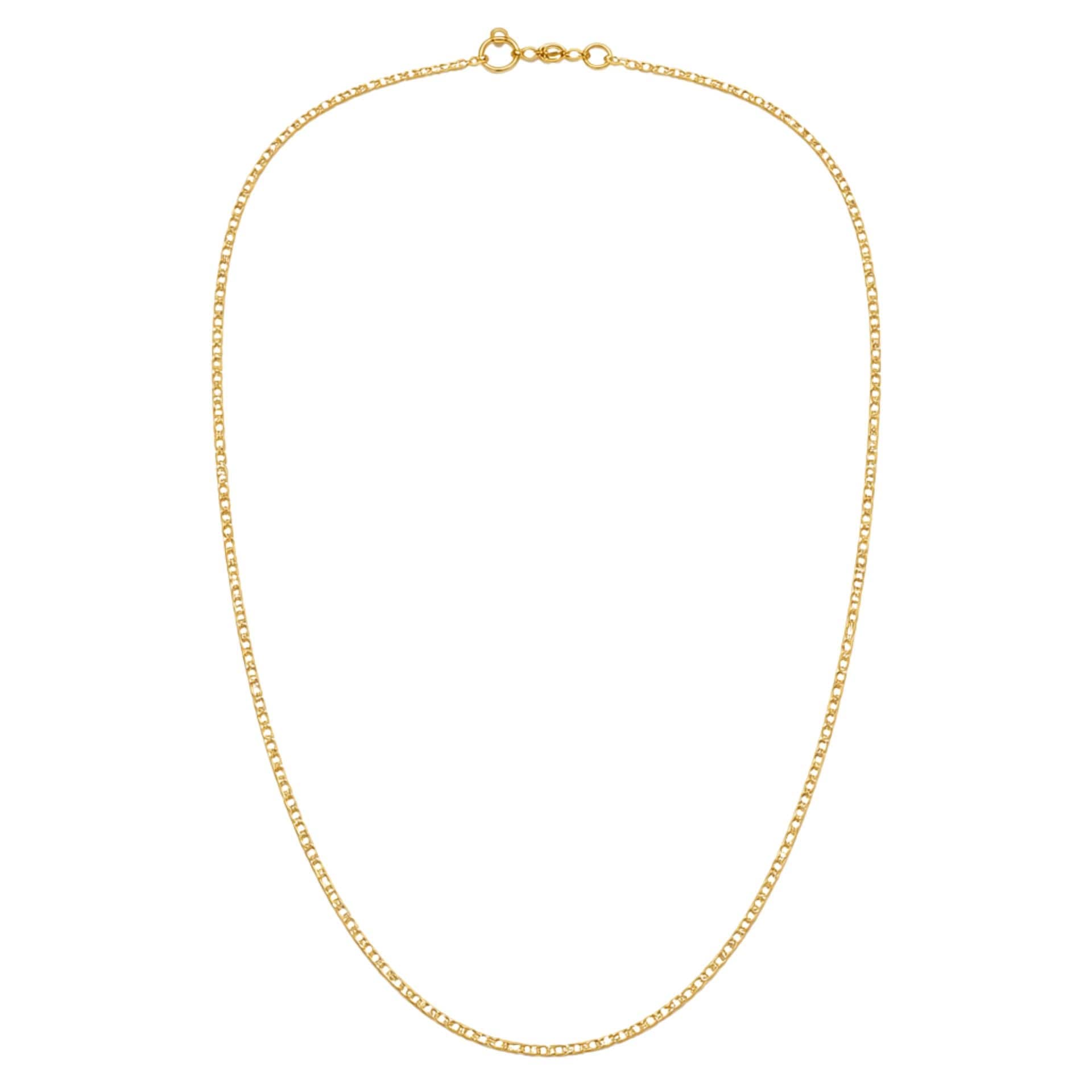 Au Naturale 10k Yellow Gold 1.32mm Dainty Sparkle Mirror Chain