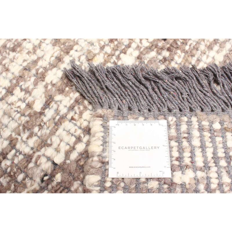 ECARPETGALLERY Braid weave Sienna Cream Wool Rug - 5'1 x 7'7