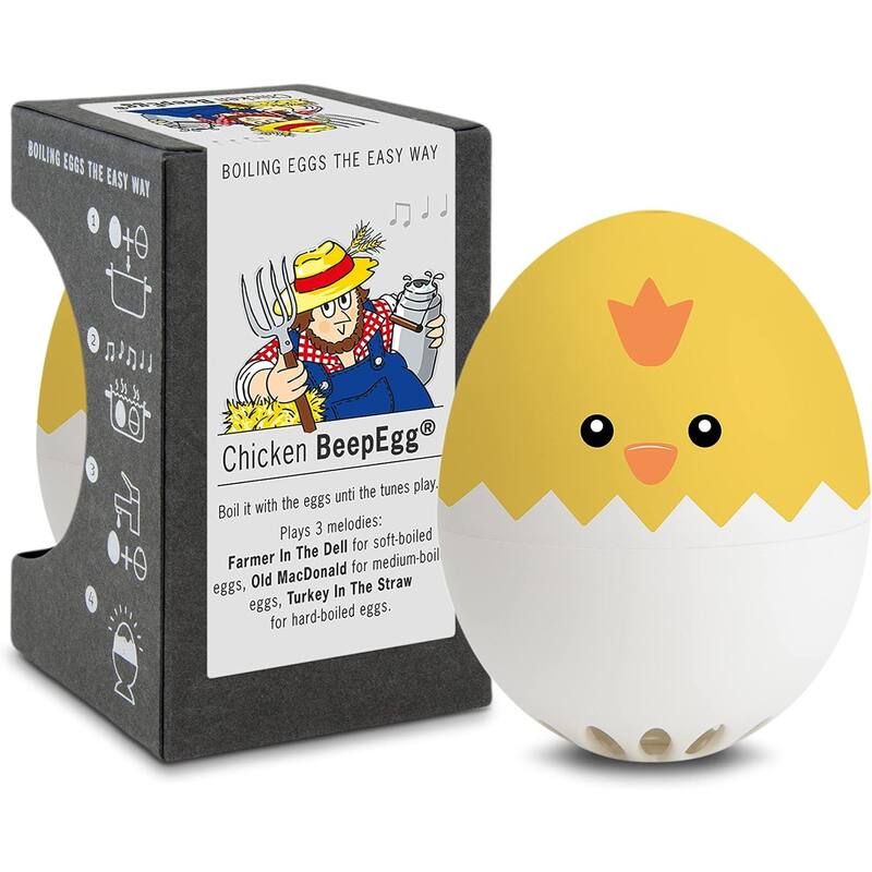 Brainstream Beepegg Egg Timer Singing Floating Egg Timer - 2.13"W x 2.17"H - Chicken