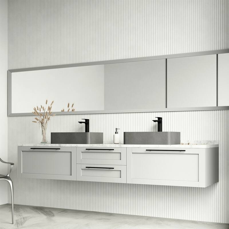 Vigo Concreto Stone 19-11/16" Rectangular Concreto Stone Vessel