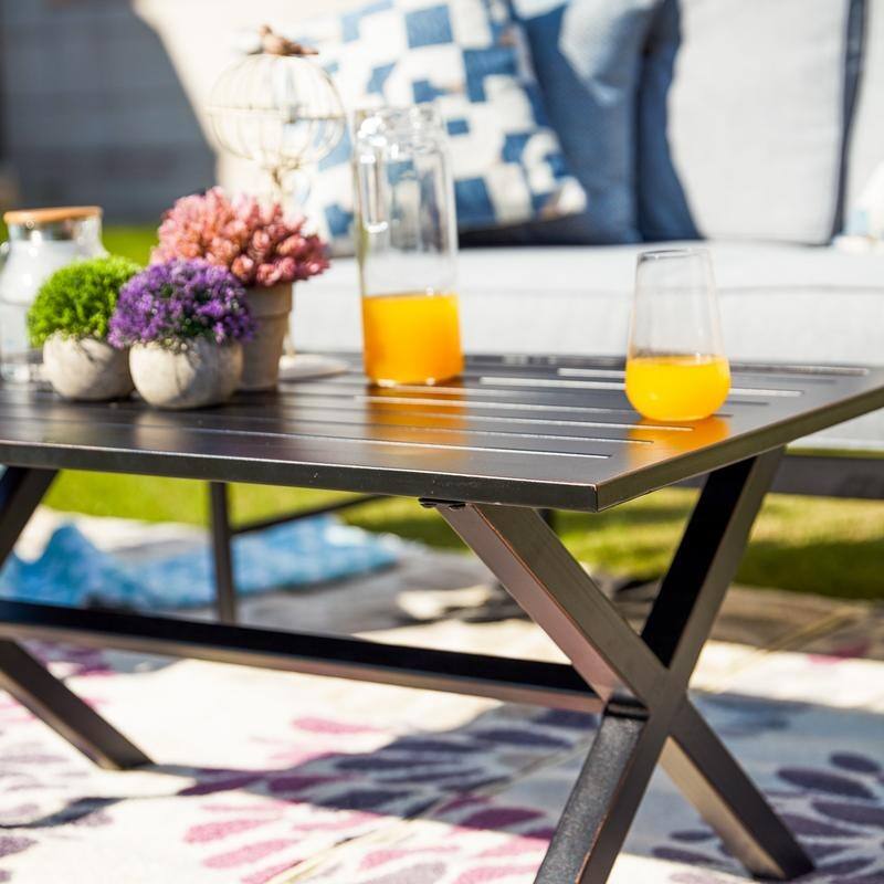 PATIO FESTIVAL 2-pc. Outdoor Cushioned Loveseat and Coffee Table Set