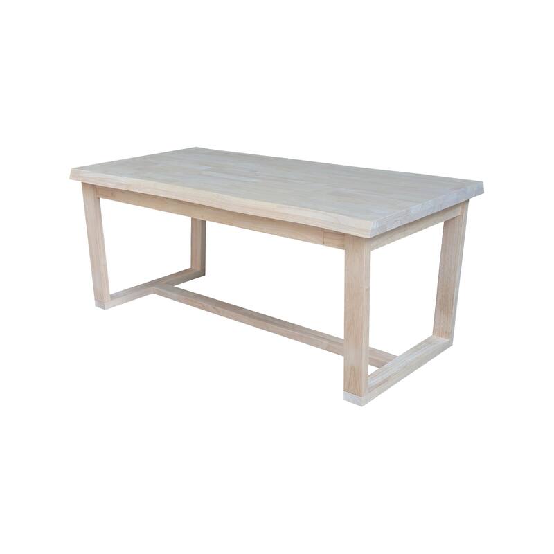 Live Edge Solid Wood Coffee Table - Beige
