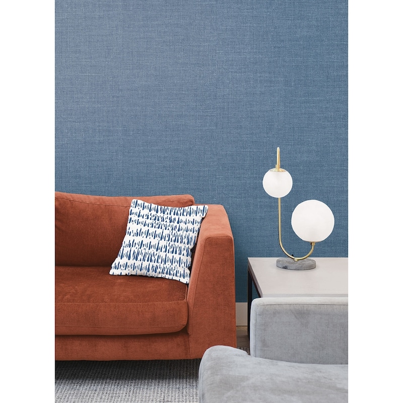 Seabrook Designs Hopsack Embossed Vinyl Unpasted Wallpaper