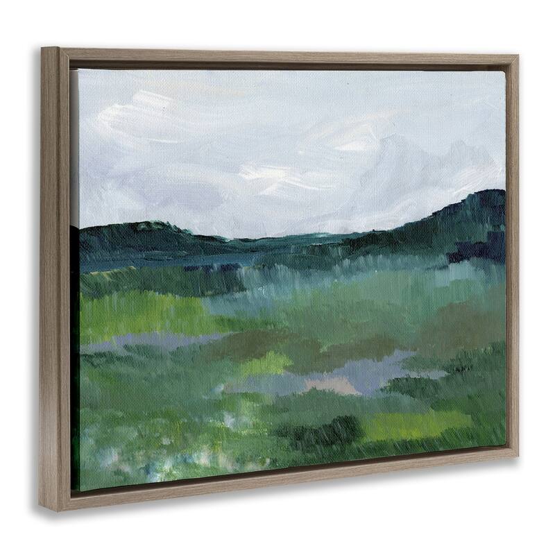 Stupell Brushed Tranquil Landscape Framed Floater Canvas Wall Art Design By Nikita Jariwala
