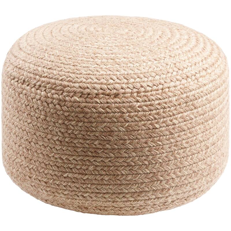 Livabliss Entwined Modern & Contemporary Solid Color Pouf