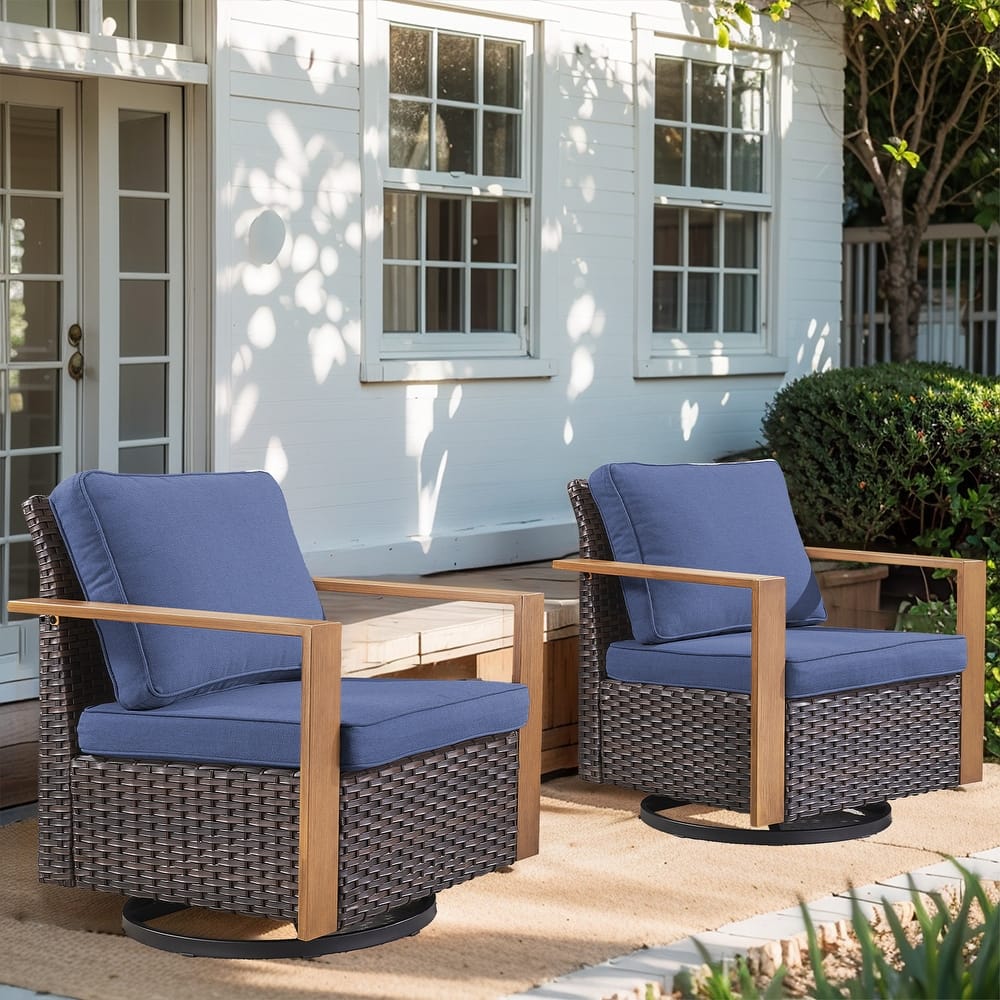 Gymojoy Patio Wicker Rocking Glider Chair