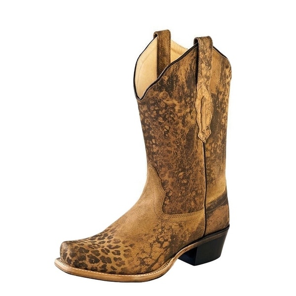 leopard western boots