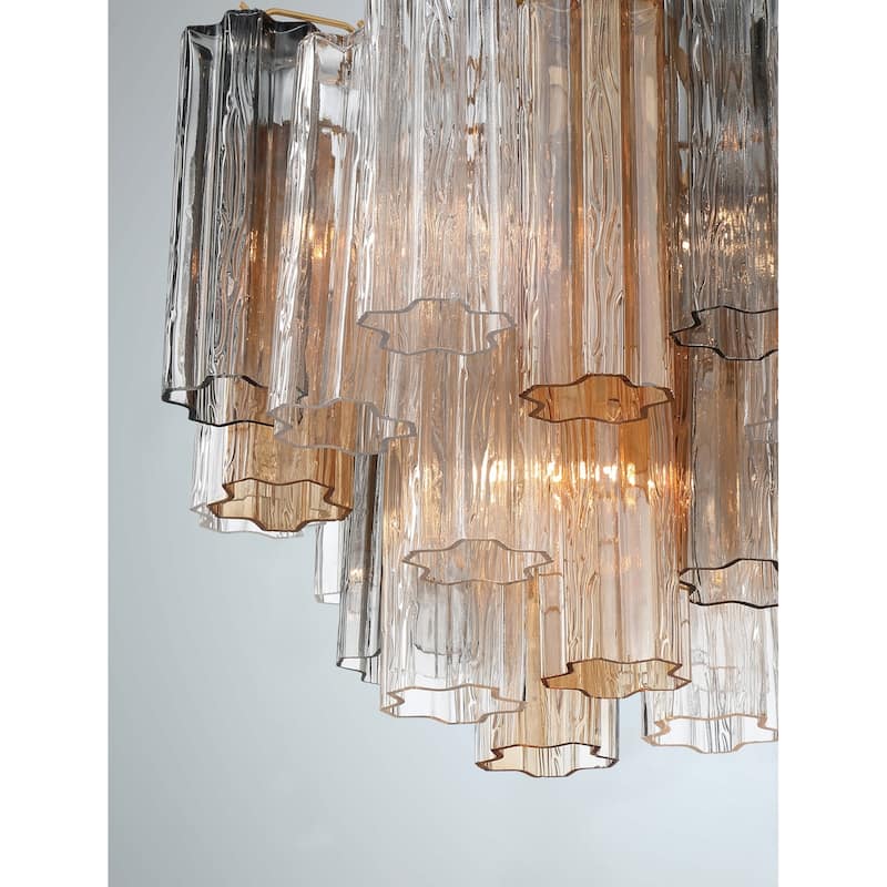 Crystorama Lighting Group ADD-300-AU Addis 4 Light 18" Wide Waterfall