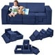 preview thumbnail 9 of 22, 22Pcs Modular Kids Play Couch, Toddler Play Foam Convertible Couch, Floor Sofa for Children for Playroom Bedroom Blue