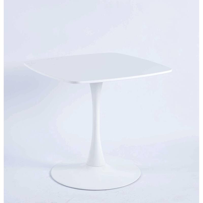 Mid-century Dining Table With Mdf Table Top - 31.5" - Matte White