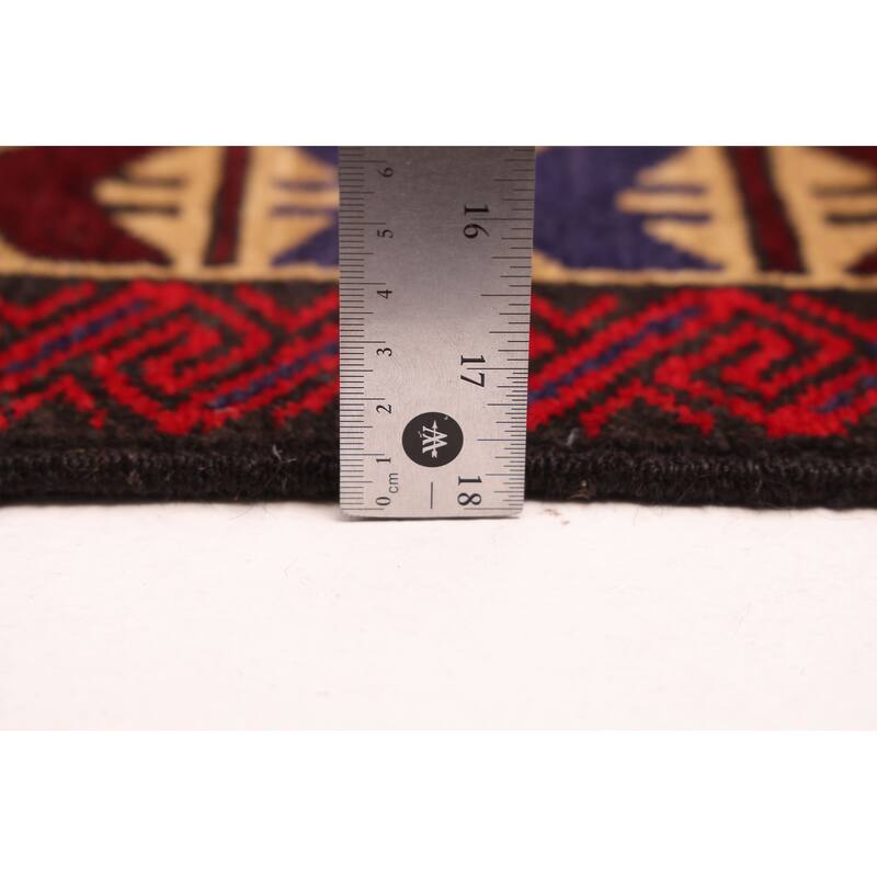 ECARPETGALLERY Hand-knotted Teimani Red Wool Rug - 3'8 x 6'4