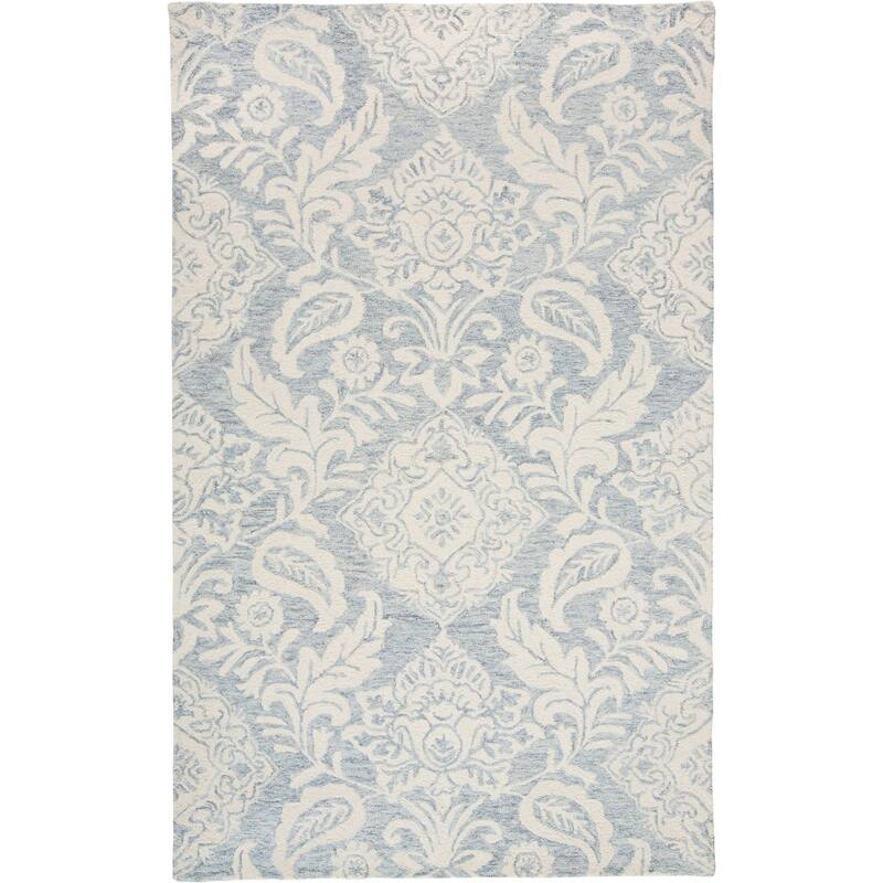 Feizy FZRG43728 Lazi 8' x 10' Wool Hand Tufted Transitional Farmhouse - Navy / Gray
