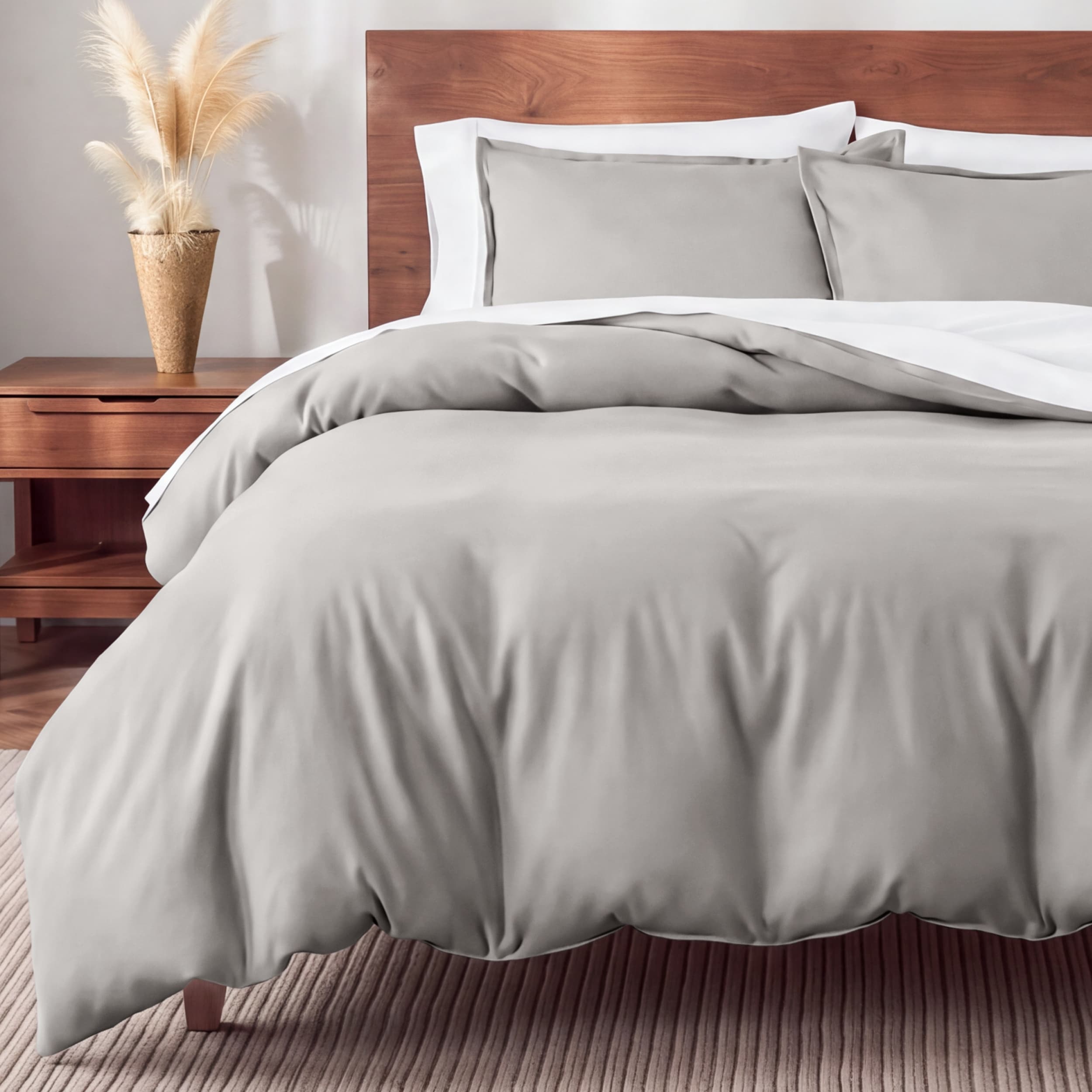 Bare Home Cotton Flannel Duvet Cover and Sham Set