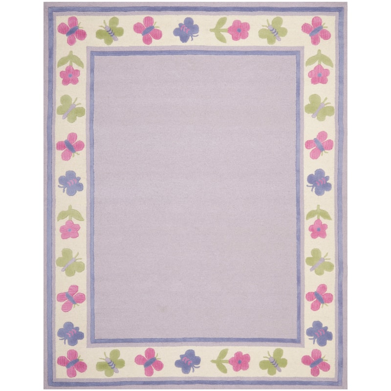 SAFAVIEH Handmade Children's Butterflies Garden New Zealand Wool Rug