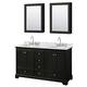 Option Dark Espresso / White Carrara Marble Top /