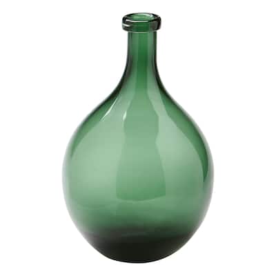 Oversize Vintage Glass Bottle Shaped Vase Small Size