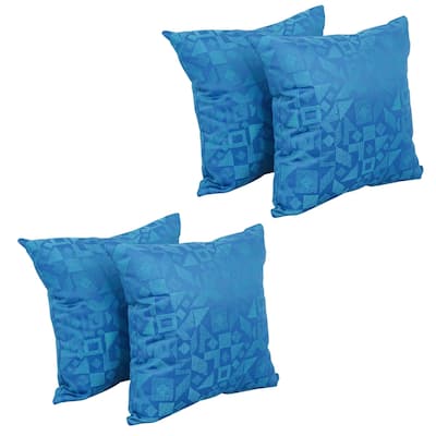 Blazing Needles 17-inch Square Throw Pillows (Set of 4)