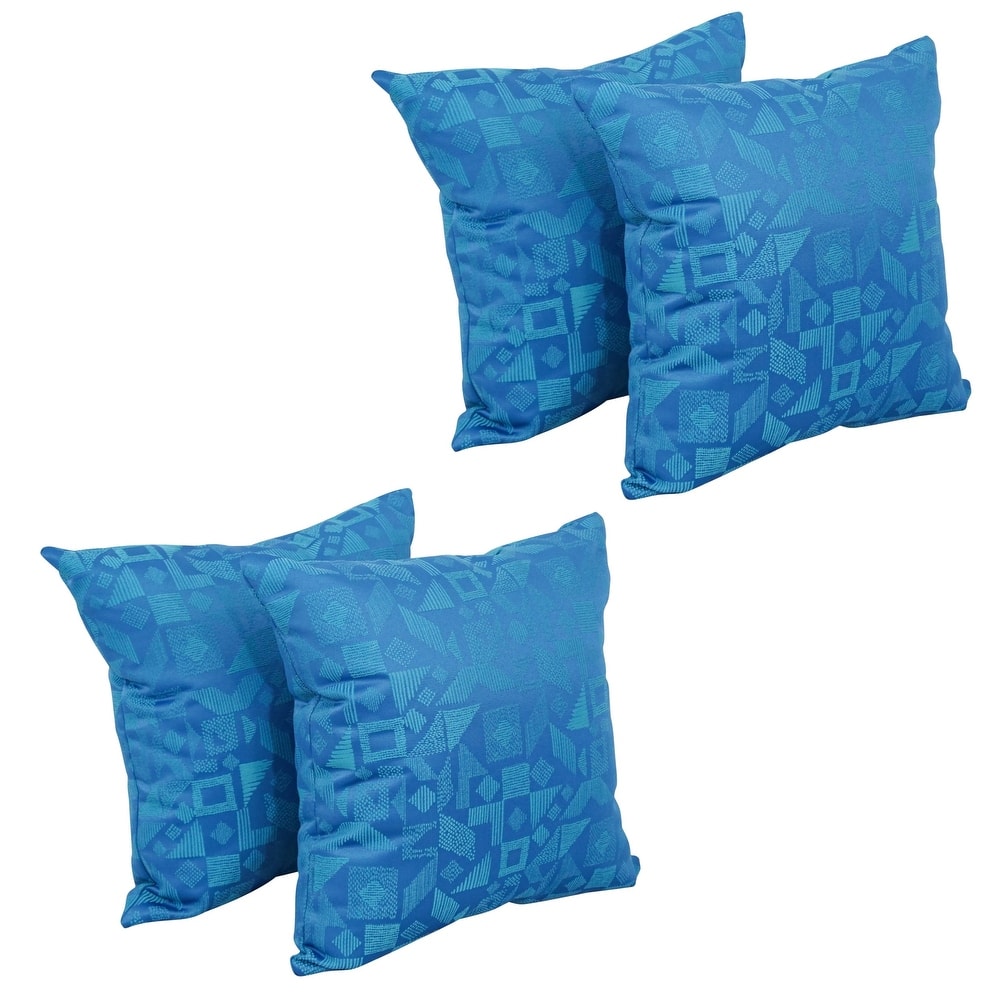 Blazing Needles 17-inch Square Throw Pillows (Set of 4)